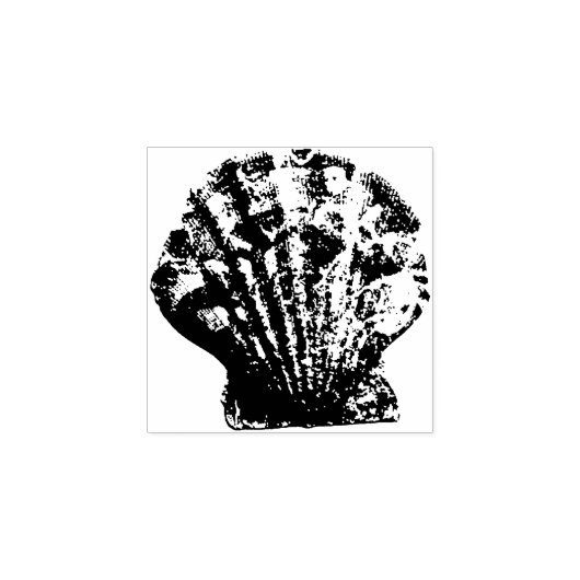 Scallop Shell Stamp Rubberstempel (Afrduk)
