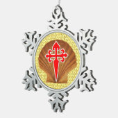 Scallop Shell Tin Sneeuwvlok Ornament (Rechts)