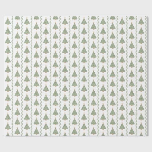 Scallop Shell Trees and Boughs Wrapping Paper Cadeaupapier (Vlak)