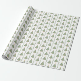 Scallop Shell Trees and Boughs Wrapping Paper Cadeaupapier