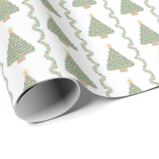 Scallop Shell Trees and Boughs Wrapping Paper Cadeaupapier (Rol Hoek)