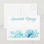 Scallop Shells and Flowers Briefkaart (Voorkant / Achterkant)