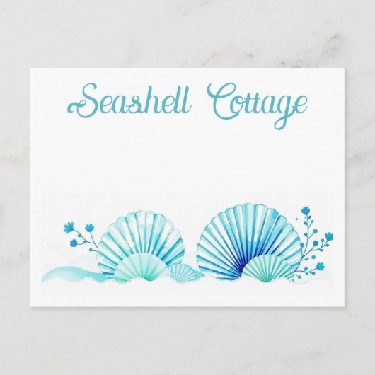 Scallop Shells and Flowers Briefkaart (Voorkant)