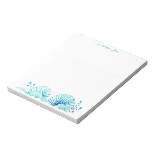 Scallop Shells and Flowers  Notitieblok (Linkerzijde)