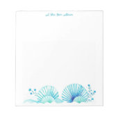 Scallop Shells and Flowers  Notitieblok (Voorkant)