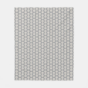 Scallop Shells Patroon op Grey Fleece Blanket