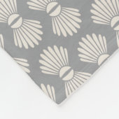 Scallop Shells Patroon op Grey Fleece Blanket (Hoek)