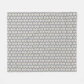 Scallop Shells Patroon op Grey Fleece Blanket Deken (Voorkant (Horizontaal))