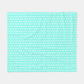Scallop Shells Pattern Aquamarine Fleece Blanket Deken (Voorkant (Horizontaal))