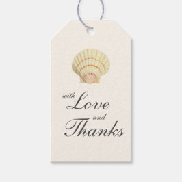  Scallop Single Seashell Weddenschap Cadeaulabel