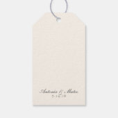 Scallop Single Seashell Weddenschap Cadeaulabel (Achterkant)