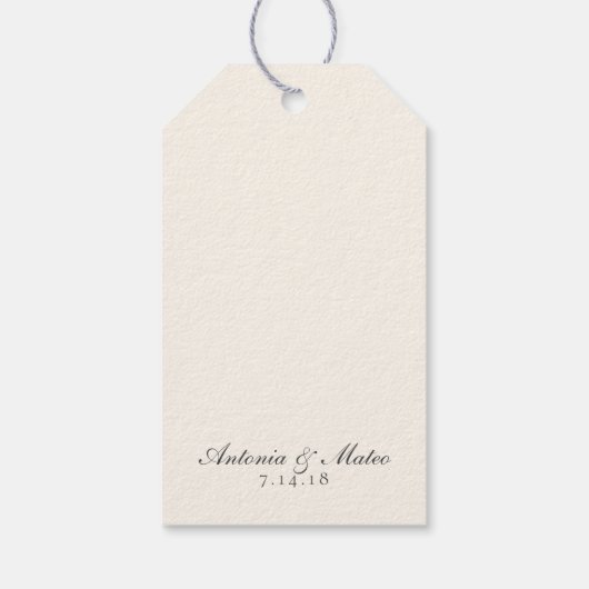  Scallop Single Seashell Weddenschap Cadeaulabel (Achterkant)