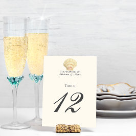  Scallop Single Seashell Weddenschap Kaart