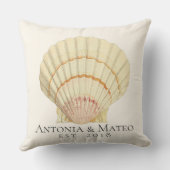  Scallop Single Seashell Weddenschap Kussen (Achterkant)