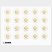  Scallop Single Seashell Weddenschap Ronde Sticker (Vel)