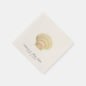  Scallop Single Seashell Weddenschap Servet (Hoek)