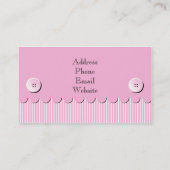 Scallop Stripe en Button Envelope Visitekaartje (Achterkant)