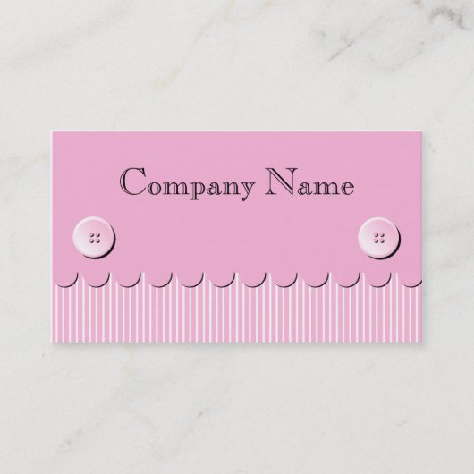 Scallop Stripe en Button Envelope Visitekaartje (Voorkant)