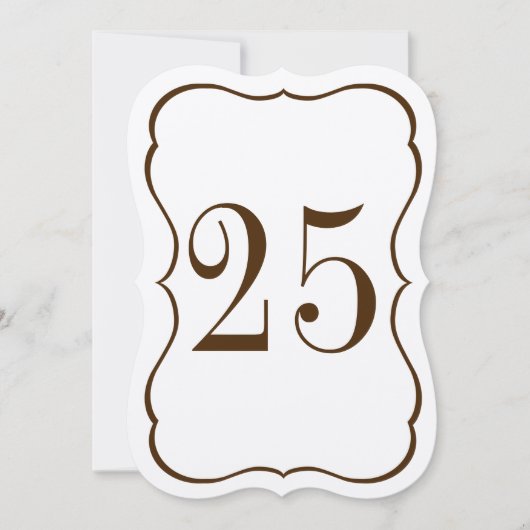 Scallop-tabelnummer Kaart (Voorkant)