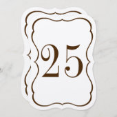 Scallop-tabelnummer Kaart (Voorkant / Achterkant)