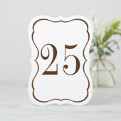 Scallop-tabelnummer Kaart (Staand voorkant)