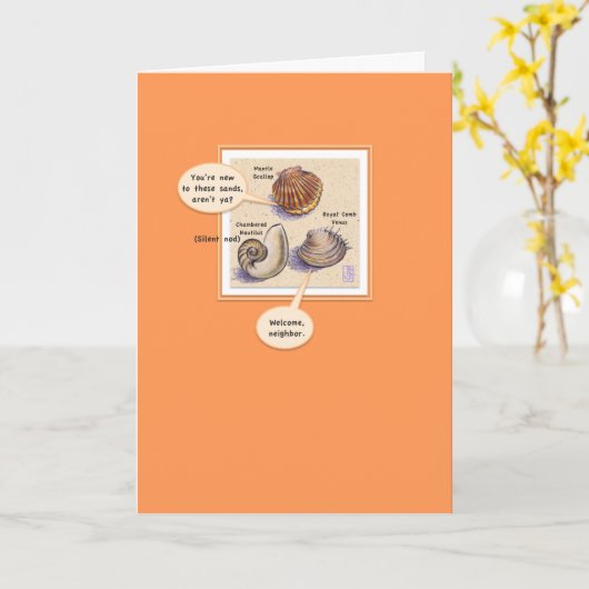 Scallop Trio New Neighbor Kaart (Gele Bloem)