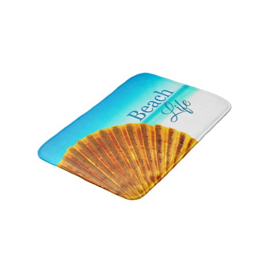Scallop Zee Shell Beach Life Badmat (Gekanteld)