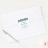 Scalloped Aqua Star van David Bar-Bat Mitzvah Vierkante Sticker (Envelop)