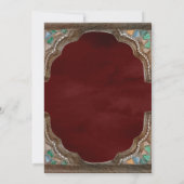 Scalloped Arch Islamic Muslim Burgundy Red Weduwsc Kaart (Achterkant)