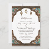  Scalloped Arch Islamic Muslim Weduwen Kaart (Voorkant)