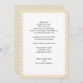 Scalloped Edge Second Marriage Wedding Invitation Kaart (Voorkant / Achterkant)