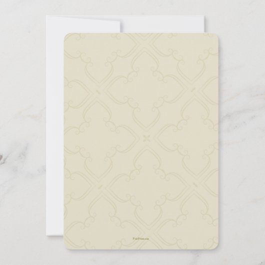 Scalloped Edge Second Marriage Wedding Invitation Kaart (Achterkant)