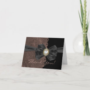 Scalloped Edge Weddenschap Hartelijk dank Bedankkaart