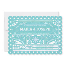 Scalloped Papel Picado Wedding Blue