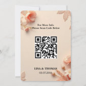 Scalloped Peach Pastel Wedding Save The Date (Achterkant)