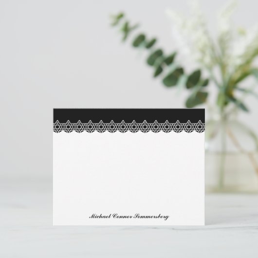 Scalloped Star van David Black Hartelijk dank Bedankkaart (Staand voorkant)