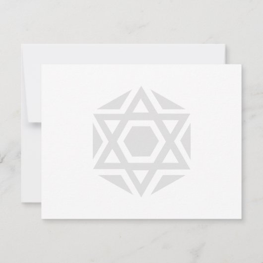 Scalloped Star van David Black Hartelijk dank Bedankkaart (Achterkant)