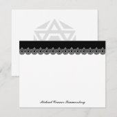 Scalloped Star van David Black Hartelijk dank Bedankkaart (Voorkant / Achterkant)