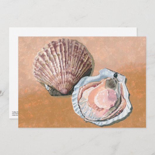 Scallops stilleven kaart (Voorkant / Achterkant)