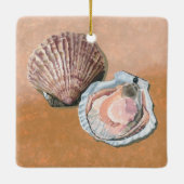 Scallops stilleven keramisch ornament (Achterkant)