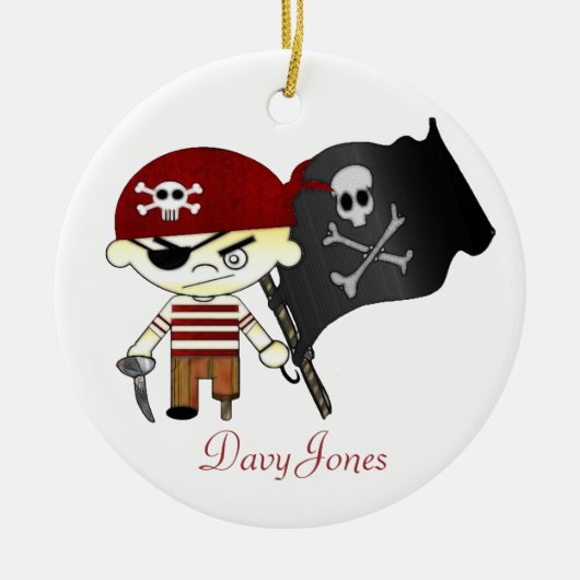 Scallywag Pirate KINDER Keramisch Ornament (Voorkant)
