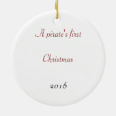 Scallywag Pirate KINDER Keramisch Ornament (Achterkant)