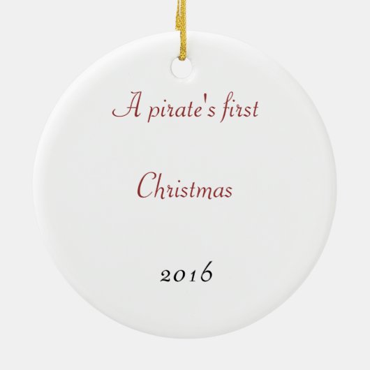 Scallywag Pirate KINDER Keramisch Ornament (Achterkant)