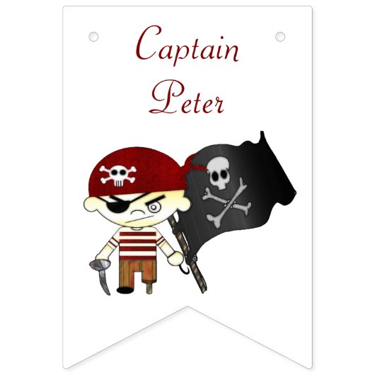 Scallywag Pirate KINDER Vlaggetjes (Eerste vlag)