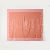 Scalop rand Bachelorette Party Achtergrond Cocktai Wandkleed (Voorkant (horizontaal))