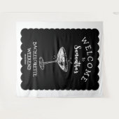 Scalop rand Bachelorette Party Achtergrond Cocktai Wandkleed (Voorkant (horizontaal))