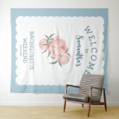 Scalop rand Bloem Roze Bachelorette  Wandkleed (In Situ (horizontaal))