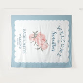 Scalop rand Bloem Roze Hen Party  Wandkleed (Voorkant (horizontaal))