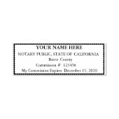 Scaloped Border Notaris Public Seal Stempel (Design)