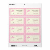 Scaloped Lace Baby shower Label (Full Sheet)